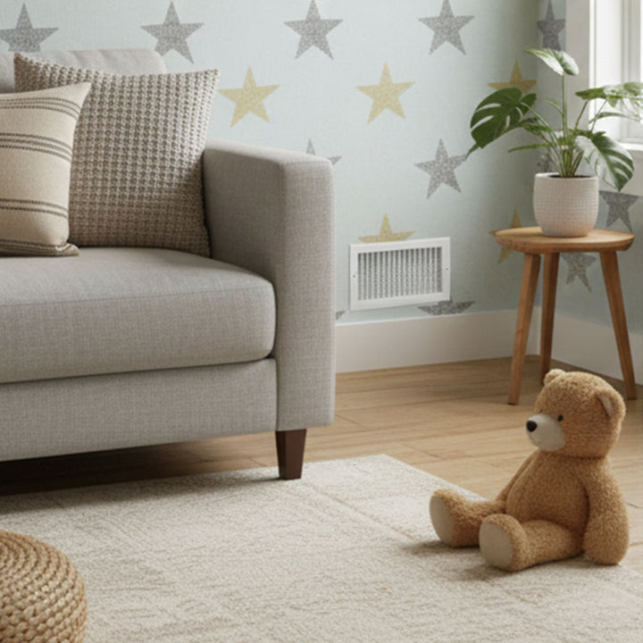 Hart & Cooley 8 x 8 Inch Air Vent Cover, Register w/Multi-Shutter Damper, White