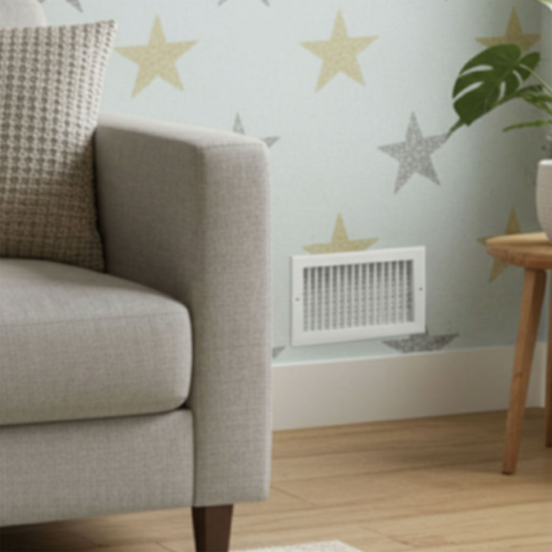 Hart & Cooley 8 x 8 Inch Air Vent Cover, Register w/Multi-Shutter Damper, White