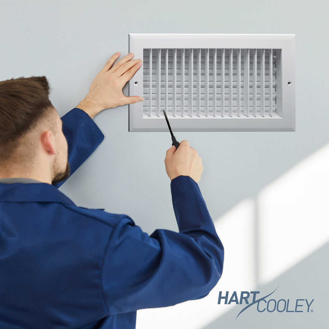 Hart & Cooley 8 x 6 Inch Air Vent Cover, Register w/Multi-Shutter Damper, White