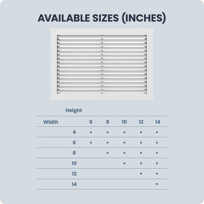 Hart & Cooley Return Air Grille 16” x 16” Aluminum, 45 Degree Fixed Blade, White - VMInnovations
