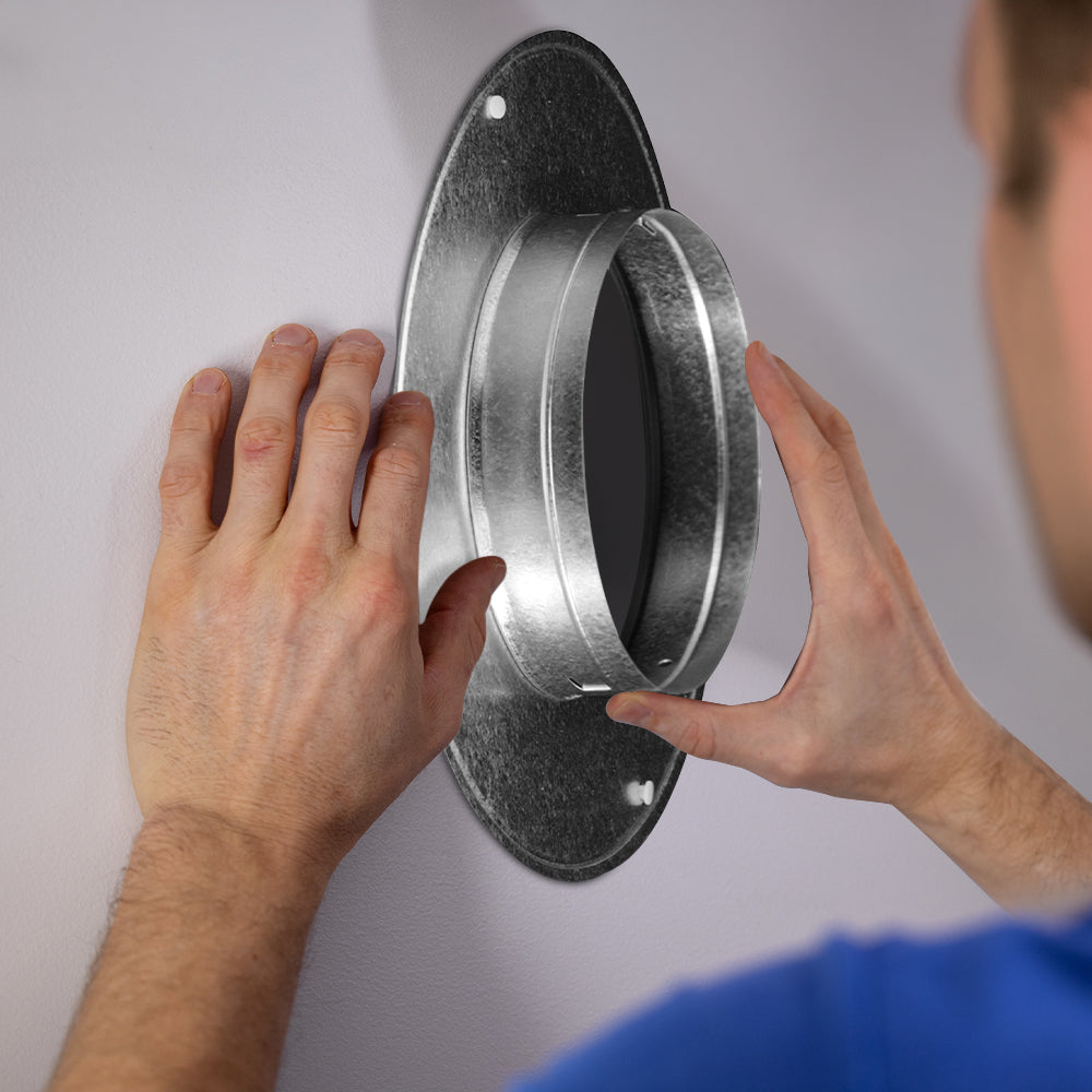 Hart & Cooley Snap-In Ring Collar, 6 Inch Galvanized Steel HVAC Duct Connector - VMInnovations