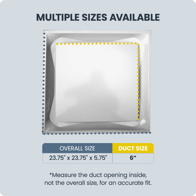 Hart & Cooley 6" Steel Plate Diffuser with Fixed Collars & R6 Molder Insulation - VMInnovations