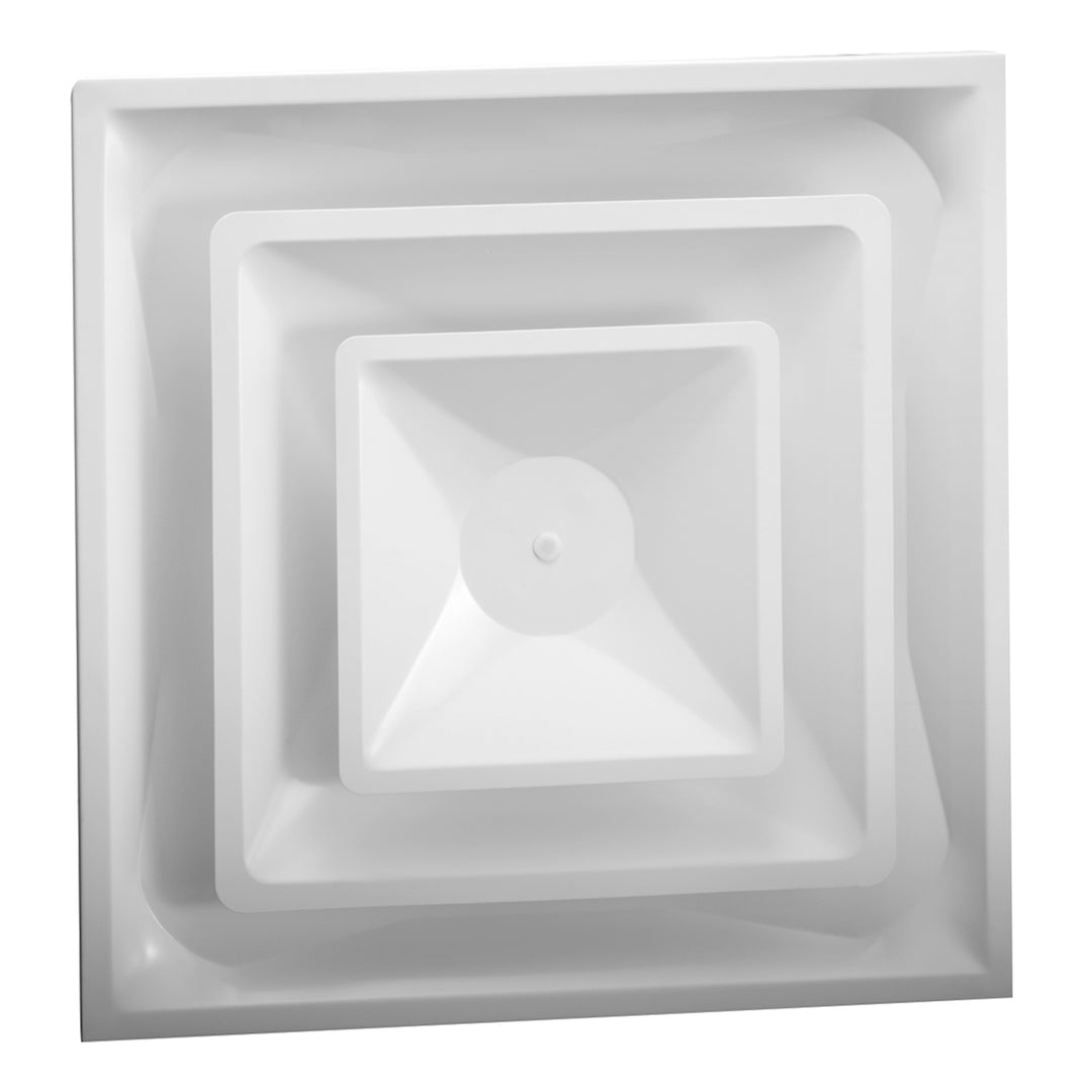 Hart & Cooley Steel 4-Way Diffuse w/2 Cone Design & 12" Fixed Collar (Open Box)