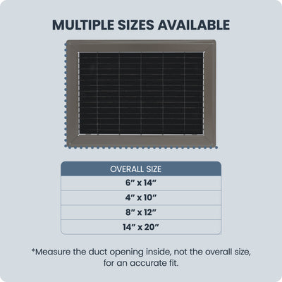 Hart & Cooley 6" x 14" Heavy Duty Steel Floor Grille, HVAC Vent Cover, Brown - VMInnovations