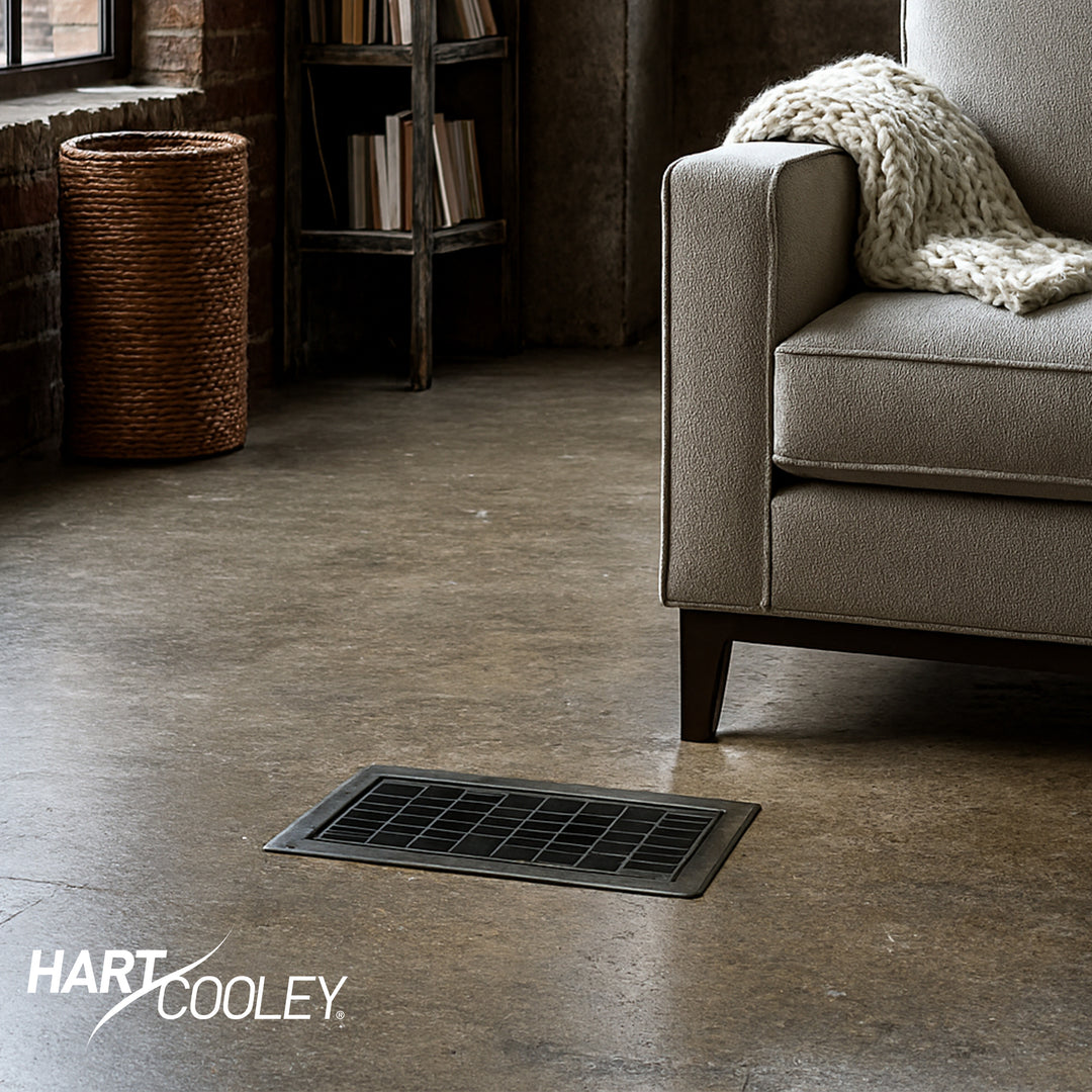 Hart & Cooley 6" x 14" Heavy Duty Steel Floor Grille, HVAC Vent Cover, Brown