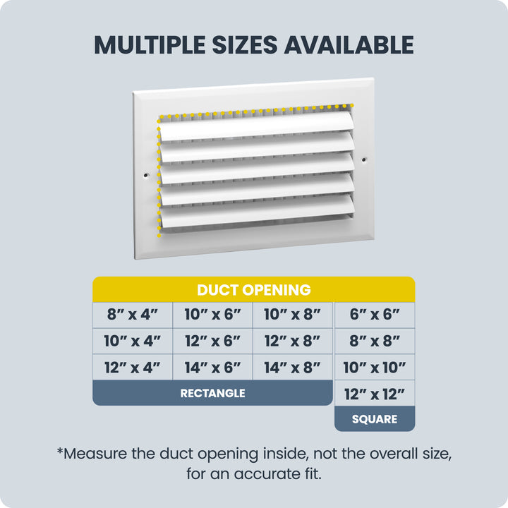 Hart & Cooley 12"x4" Aluminum Curved Blade Register Multi-Shutter Damper, 1-Way
