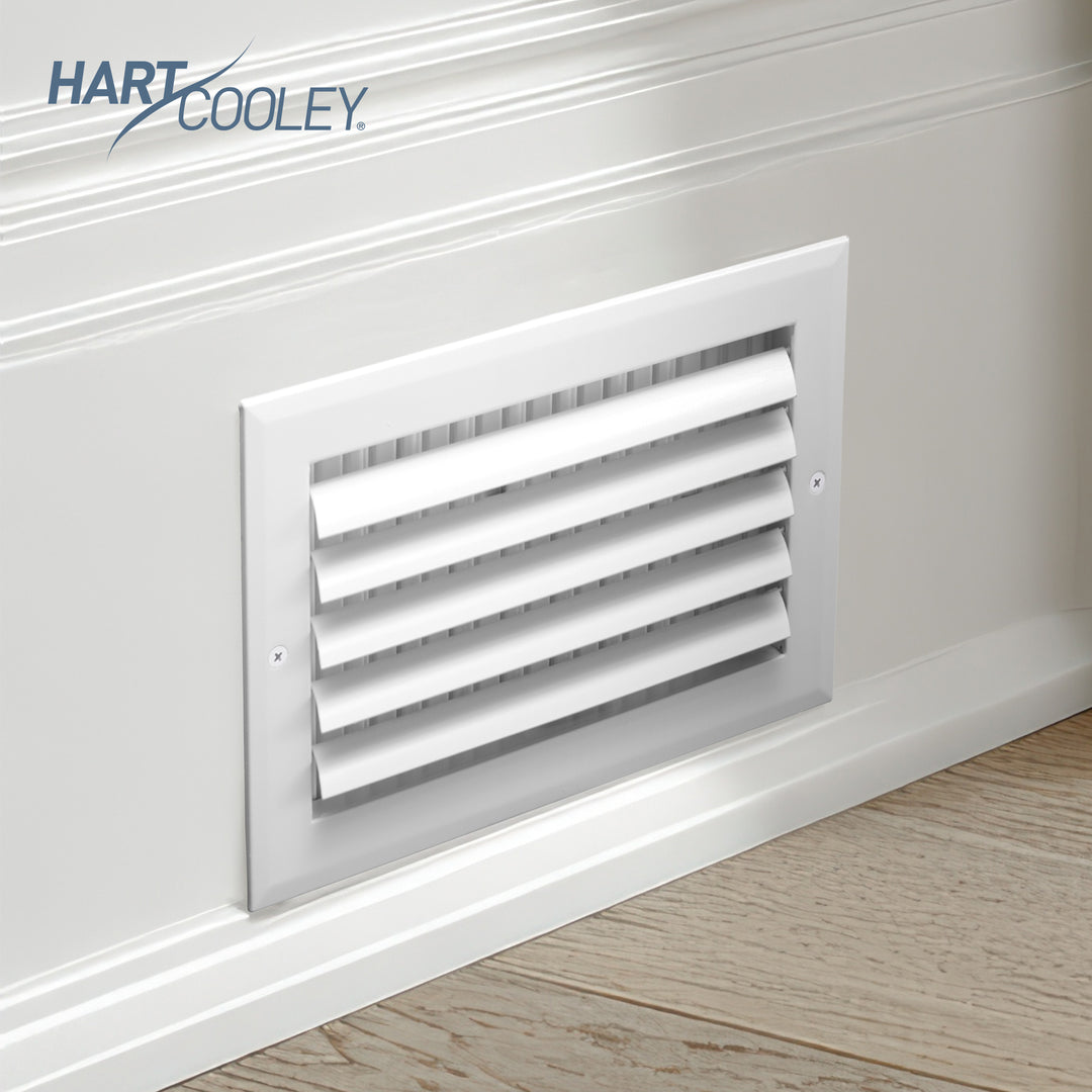 Hart & Cooley 12"x4" Aluminum Curved Blade Register Multi-Shutter Damper, 1-Way