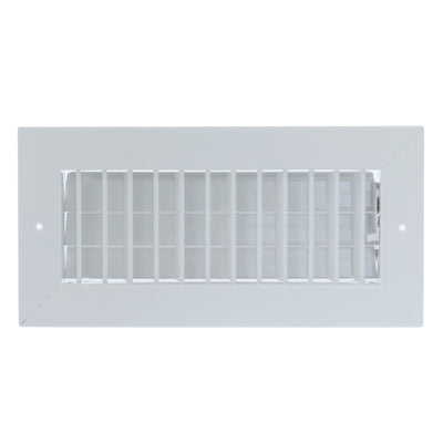 Hart & Cooley Steel Register Vertical Fins, MS Damper, 12 x 12 Inch, White - VMInnovations