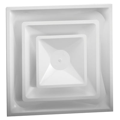 Hart & Cooley Steel 4-Way Diffuse with 2 Cone Design and 6 Inch Fixed Collar - VMInnovations