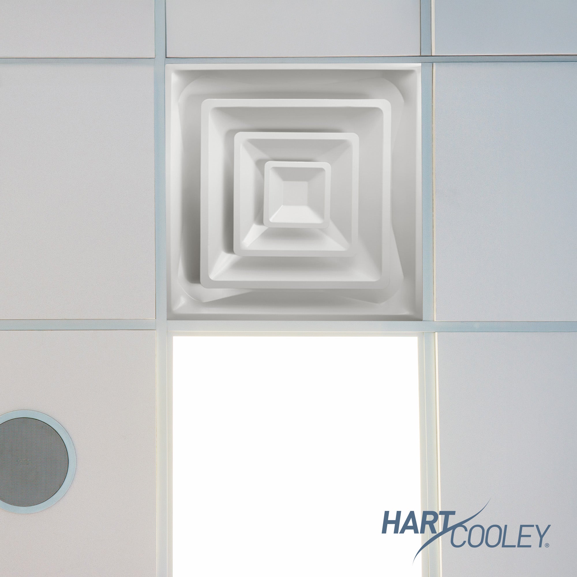 Hart & Cooley Steel 4-Way Diffuse w/3 Cone Design and 8 In Fixed Collar(Open Box