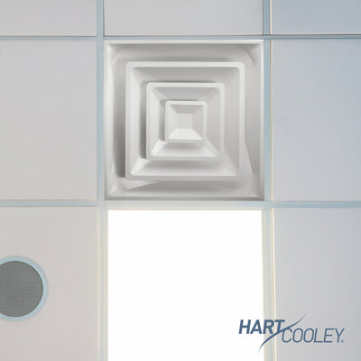 Hart & Cooley Steel 4-Way Diffuse w/3 Cone Design and 8 In Fixed Collar(Open Box