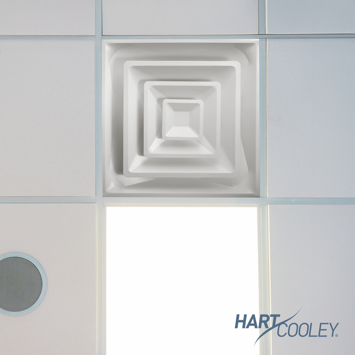 Hart & Cooley Steel 4-Way Diffuse w/3 Cone Design and 8 In Fixed Collar(Open Box