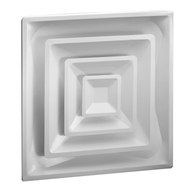 Hart & Cooley Steel 4-Way Diffuse w/3 Cone Design and 8 In Fixed Collar(Open Box