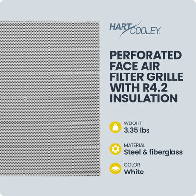 Hart & Cooley Steel Perforated Face Air Filter Grille, R4.2 Molded Insulation - VMInnovations