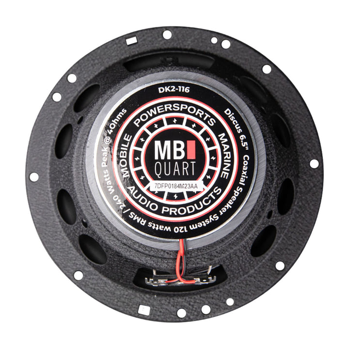 MB Quart Discus 6.5" 3-Way Car Audio Component Coaxial Speakers, 120W Peak Power