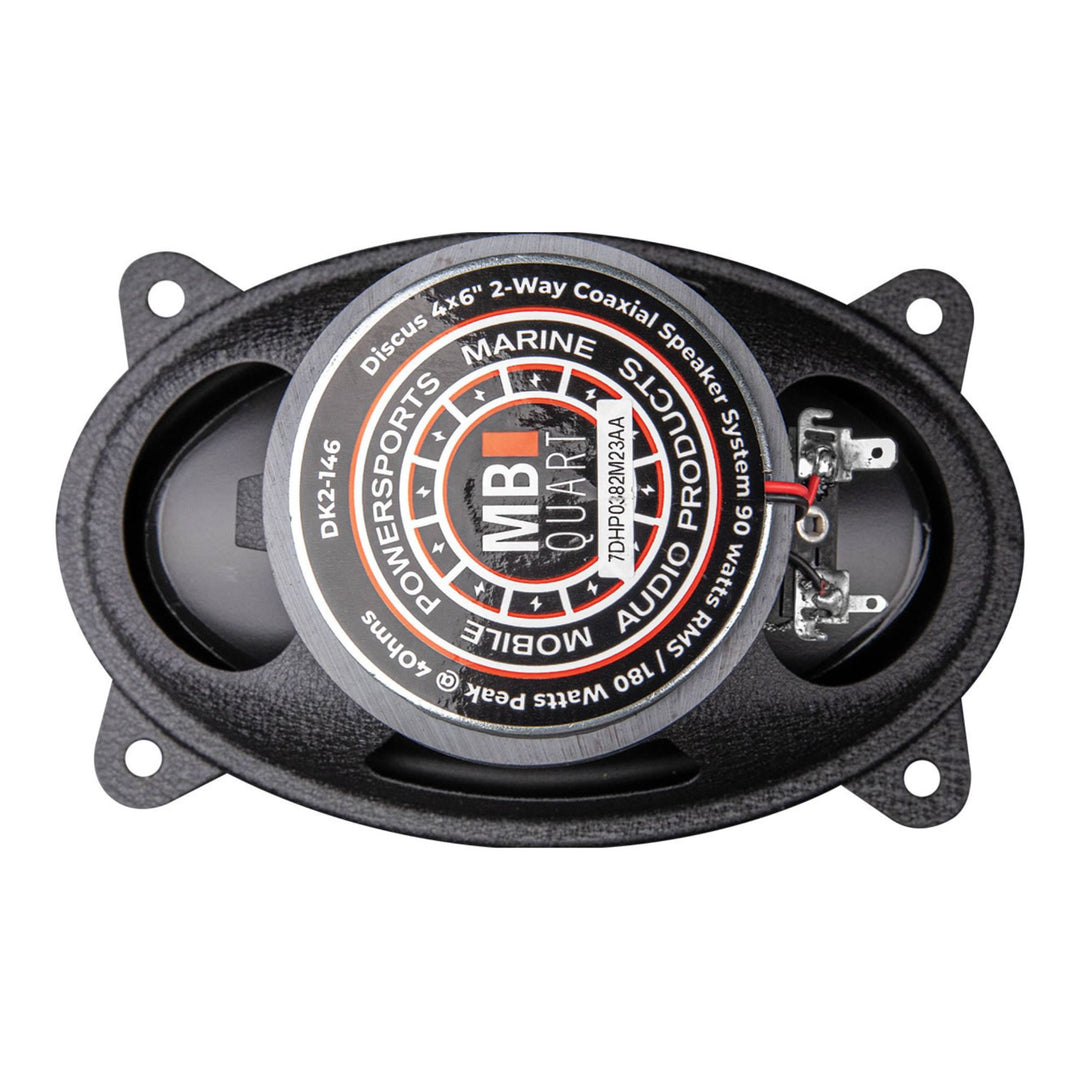 MB Quart 4x6-Inch 2 Way Car Audio Coaxial Speakers, 180W Peak Power, 88 dB, Pair