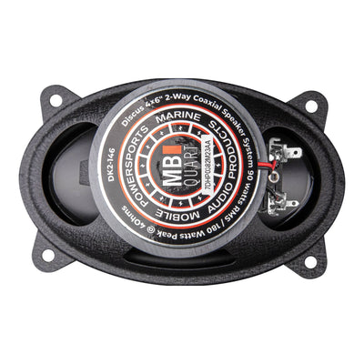 MB Quart 4x6-Inch 2 Way Car Audio Coaxial Speakers, 180W Peak Power, 88 dB, Pair - VMInnovations