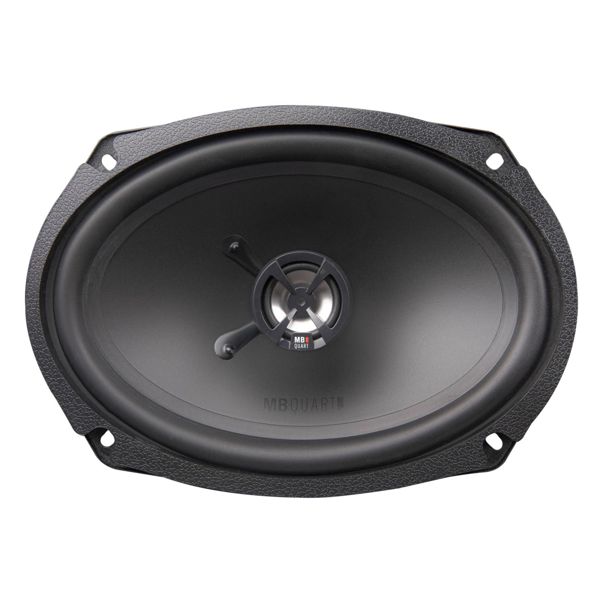 MB Quart 6x9" 2 Way Coaxial Speakers & QPower Angled 6x9" Car Audio Enclosure