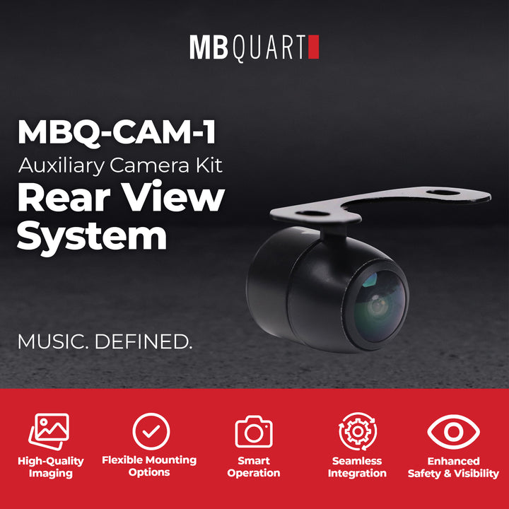 MB Quart MBQ-CAM-1 Auxiliary Camera Kit for Rear View System, Universal Mount