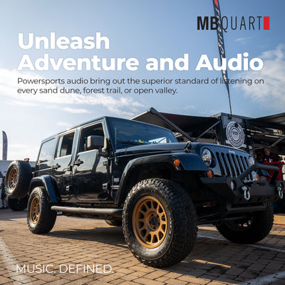 MB Quart MBQJ-48CRGB Jeep JL/JT Rear Soundbar w/ 8" Coaxial Speakers & LED Light - VMInnovations