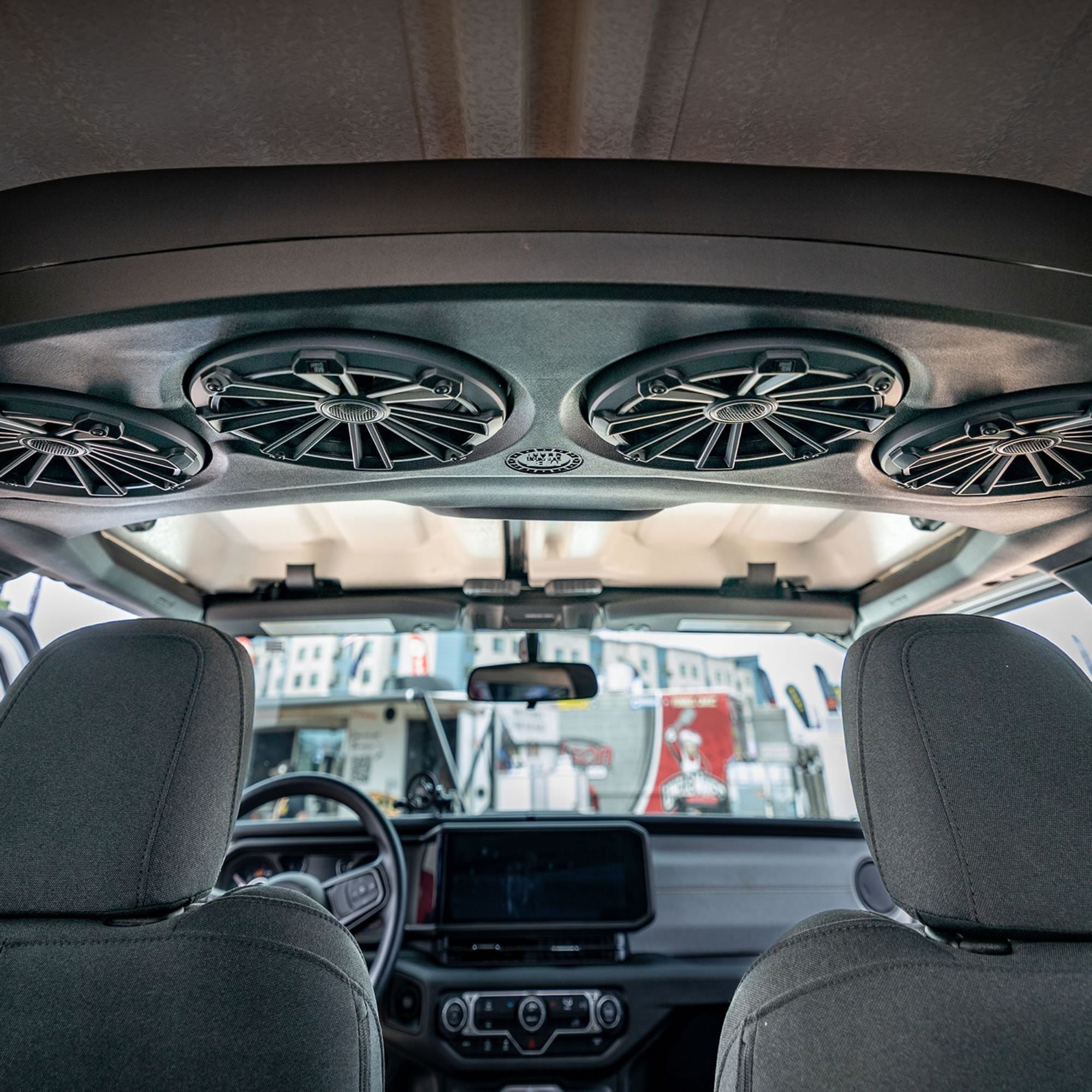 MB Quart MBQJ-48CRGB Jeep JL/JT Rear Soundbar w/ 8" Coaxial Speakers & LED Light - VMInnovations