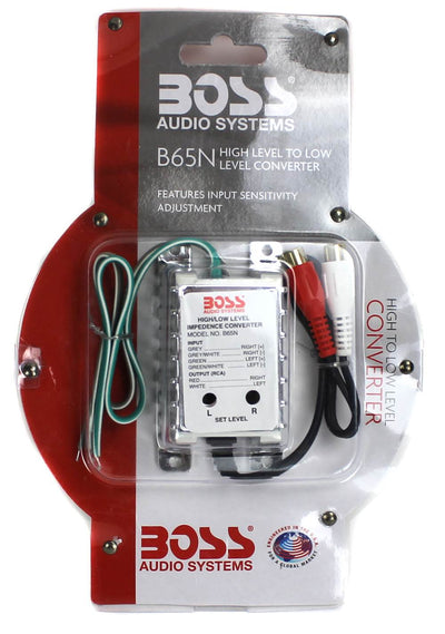 2) BOSS B65N High Level to Low Level Converter + RCA Input Sensitivity Control