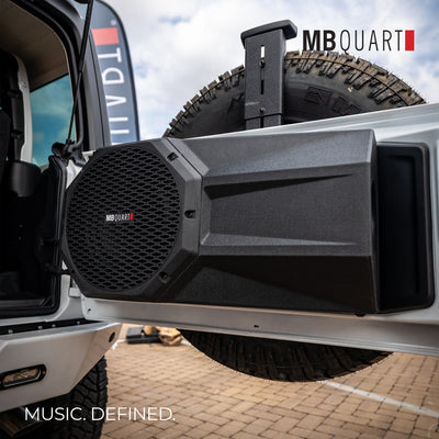 MB Quart MBQJL-302 400W Jeep JL Tailgate Powered Subwoofer Box with Amp and Bass - VMInnovations