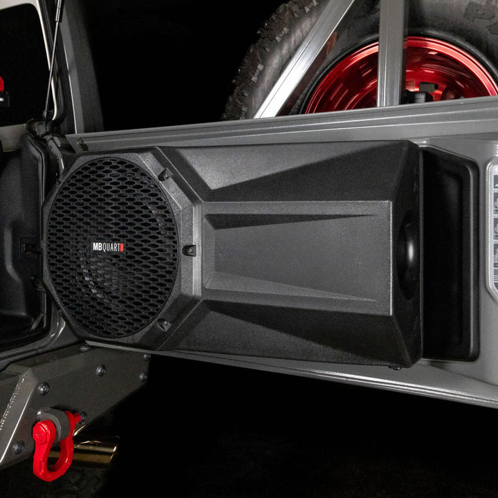 MB Quart MBQJL-302 400W Jeep JL Tailgate Powered Subwoofer Box with Amp and Bass