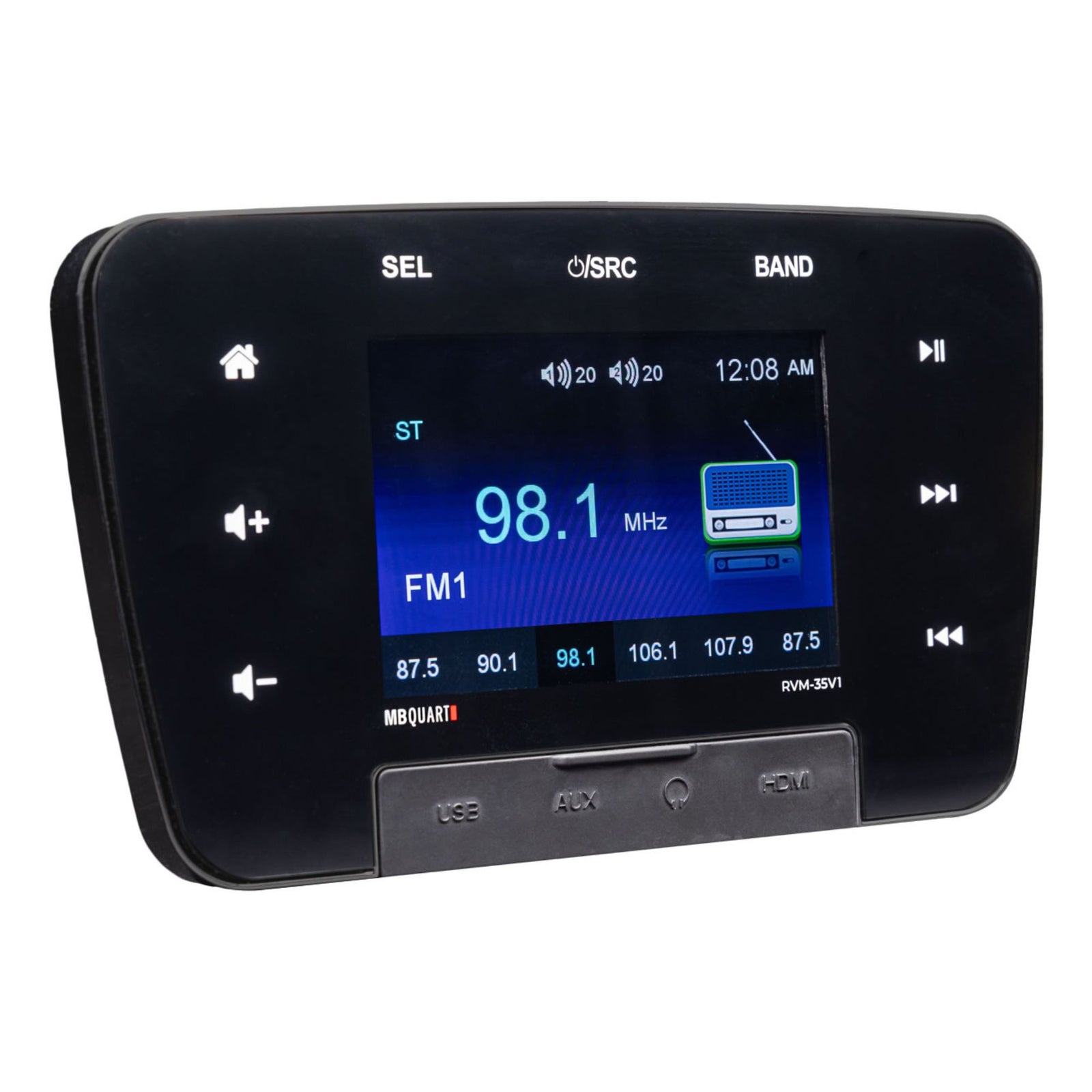 MB Quart RVM-35V1 160W 3.5 Inch Touchscreen Multimedia Bluetooth Source Unit - VMInnovations