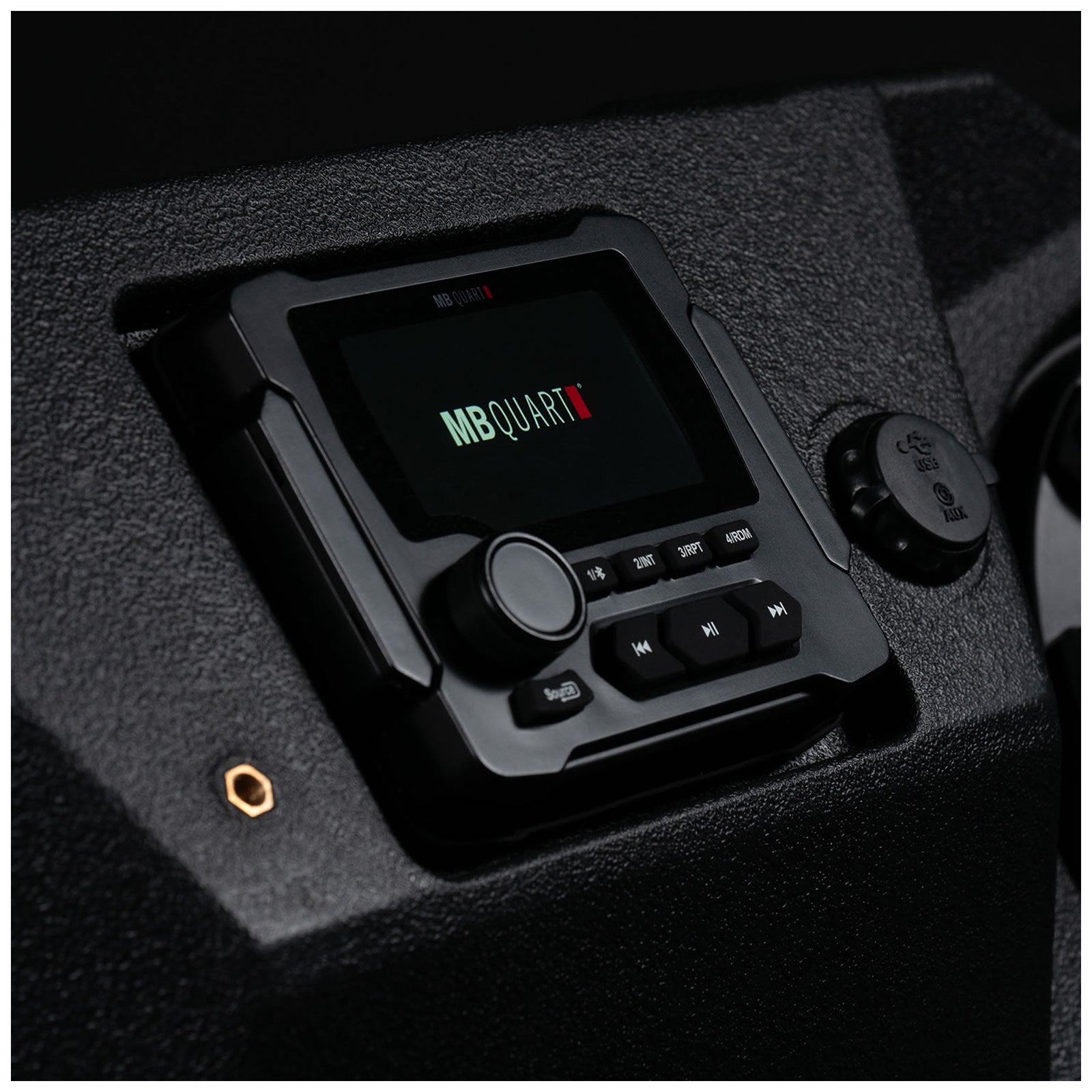 MB Quart MBQD-STG4A-1 320W Stage 4 Can-Am Defender Visor Audio System, Black - VMInnovations