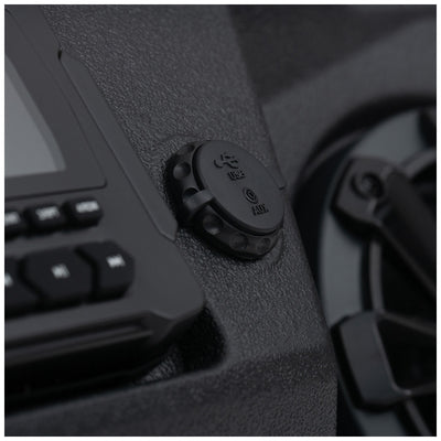 MB Quart MBQD-STG4A-1 320W Stage 4 Can-Am Defender Visor Audio System, Black - VMInnovations