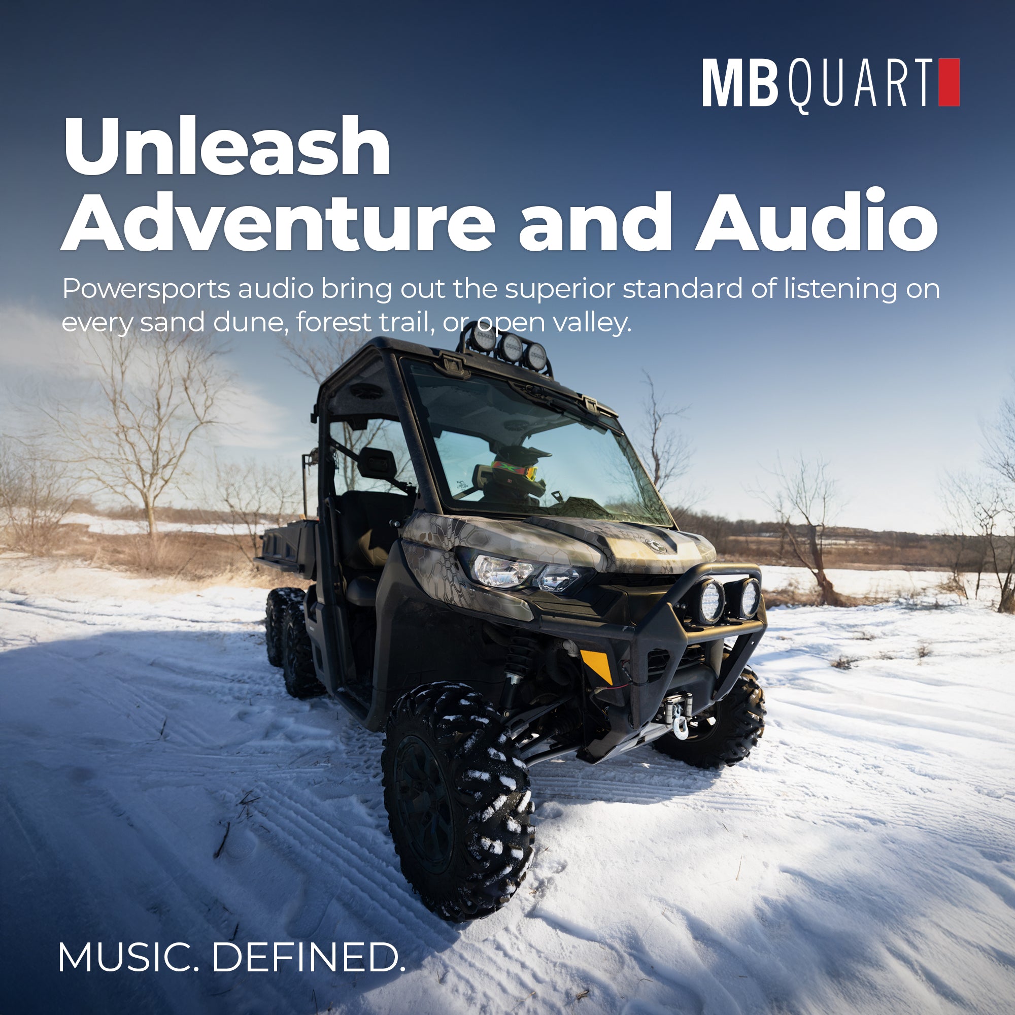 MB Quart Can-Am Defender Tuned Rear Speaker Kit 6.5" Speakers & Mounting Bracket - VMInnovations