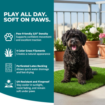 Bliss Artificial Grass, Dog Potty Train Mat, Easy Clean Drainage, 39.4" x 31.5" - VMInnovations