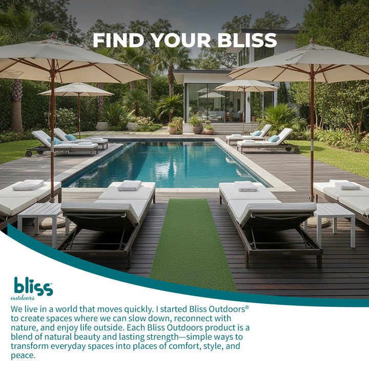 Bliss Artificial Grass, Indoor/Outdoor Easy Clean Turf Mat - 3' x 10' (Open Box) - VMInnovations