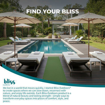 Bliss Artificial Grass, Indoor/Outdoor Easy Clean Turf Mat - 3' x 10' (Open Box)