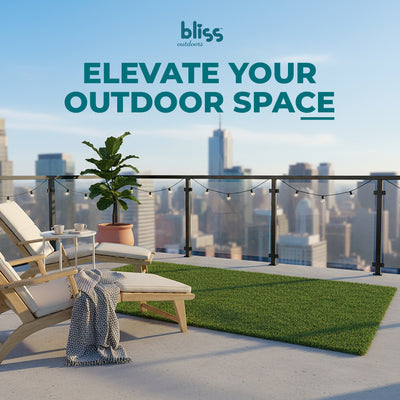 Bliss Artificial Grass Rug, Indoor/Outdoor Mat, Easy Clean Drainage - 5' x 8' - VMInnovations