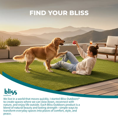 Bliss Artificial Grass Rug, Indoor/Outdoor Mat, Easy Clean Drainage - 5' x 8' - VMInnovations