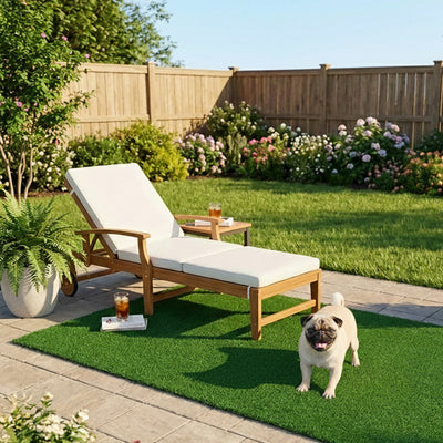 Bliss Artificial Grass Rug, Indoor/Outdoor Mat, Easy Clean Drainage - 5' x 8' - VMInnovations