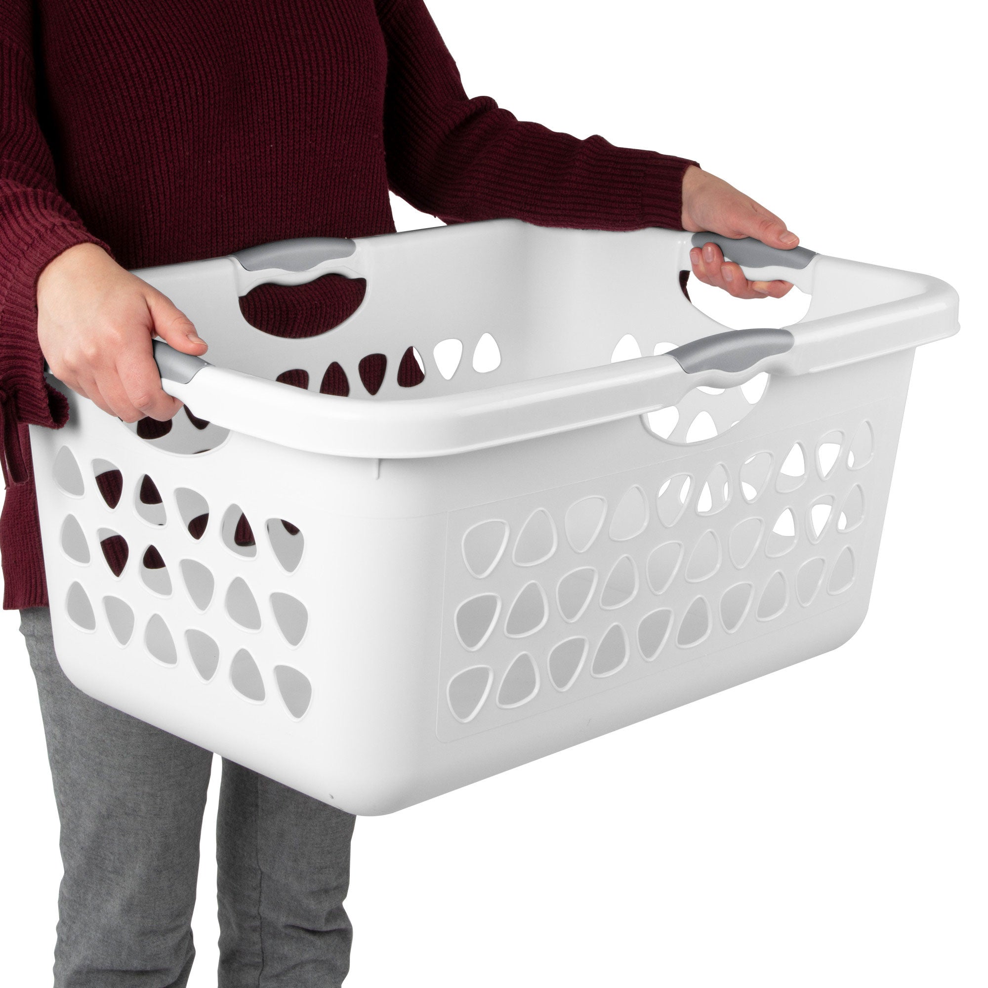 Sterilite Ultra Laundry Basket, 2 Bushel Plastic Hamper with Handles, 8 Pack - VMInnovations