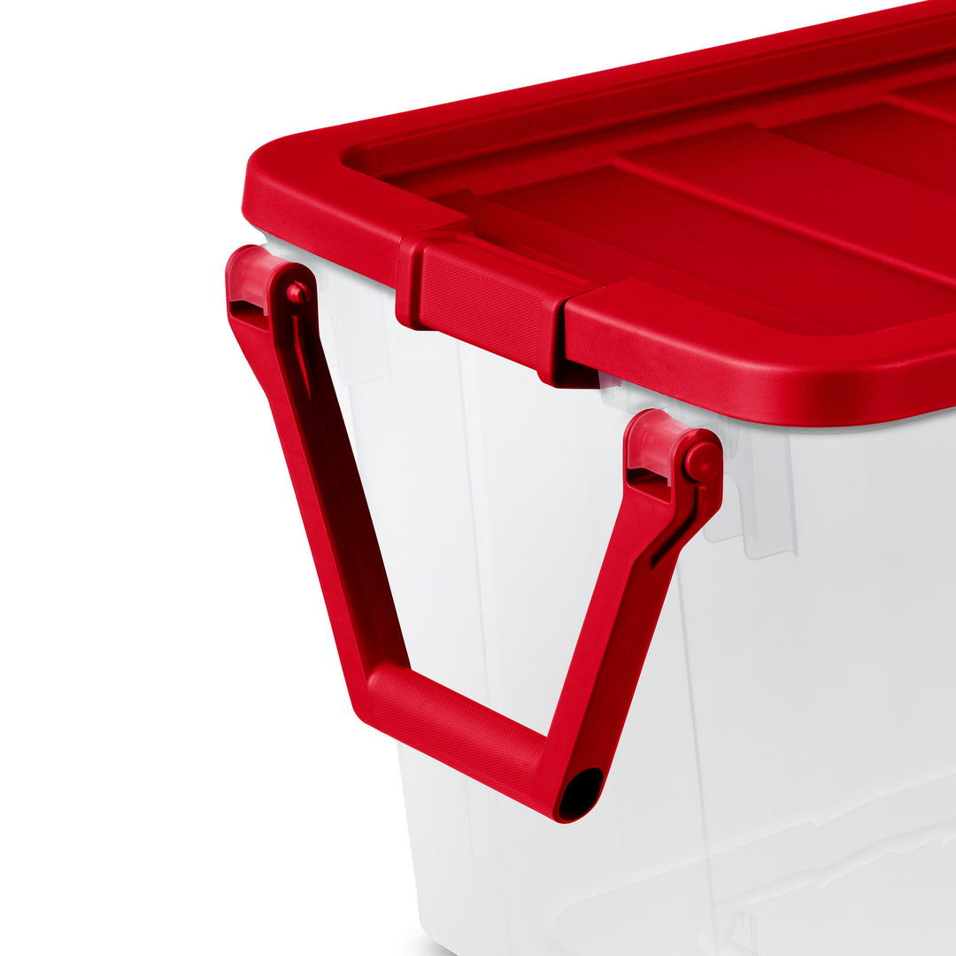 Sterilite 160 Qt Wheeled Storage Box, Large Plastic Container with Lid, 2 Pack