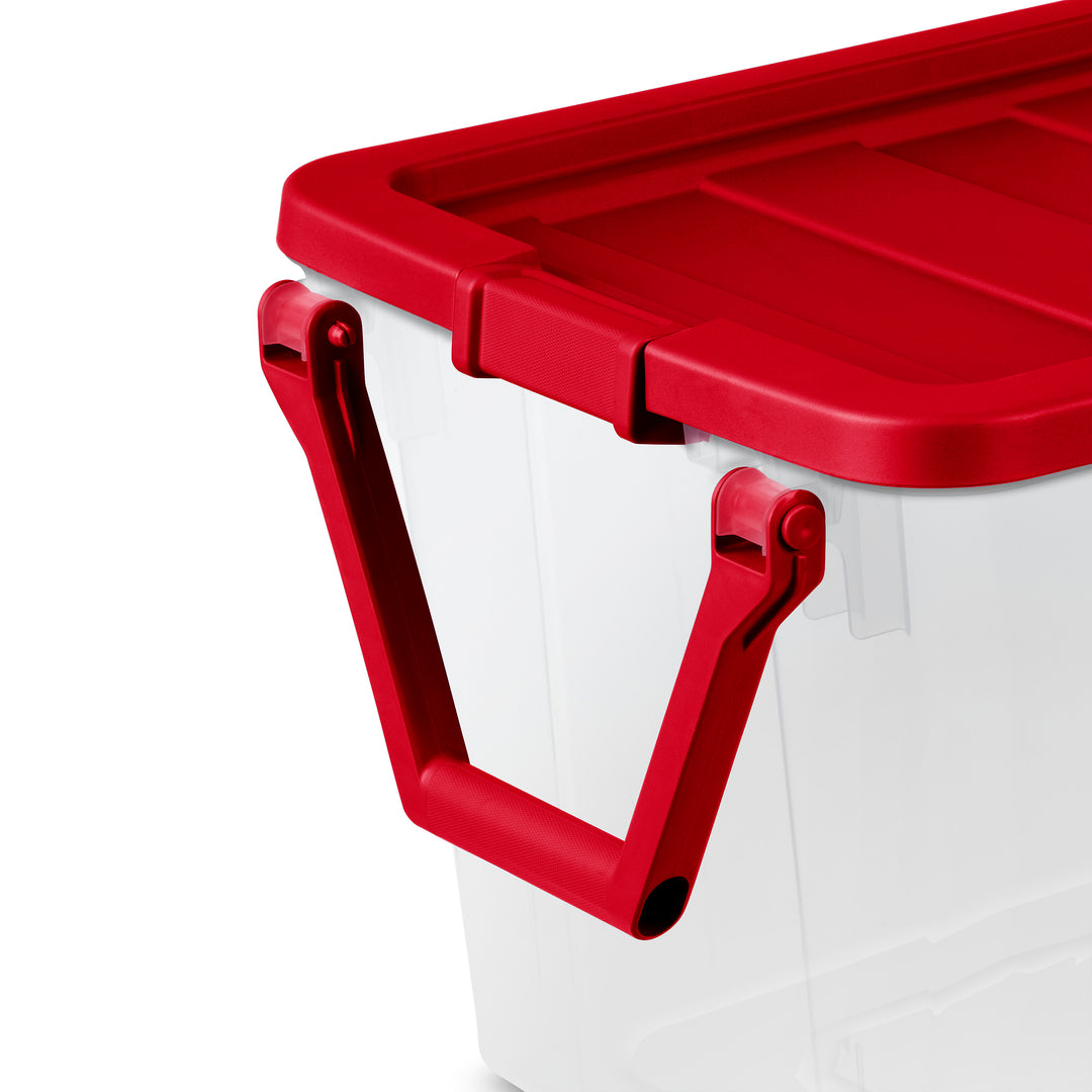 Sterilite 160 Qt Wheeled Storage Box, Large Plastic Container with Lid, 4 Pack - VMInnovations