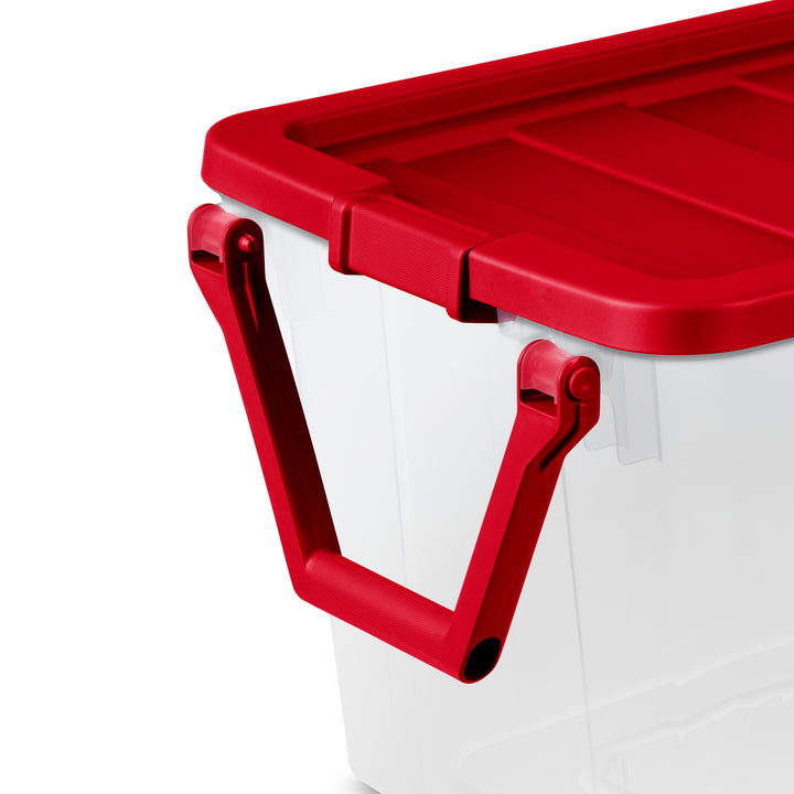 Sterilite 160 Qt Wheeled Storage Box, Large Plastic Container with Lid, 2 Pack