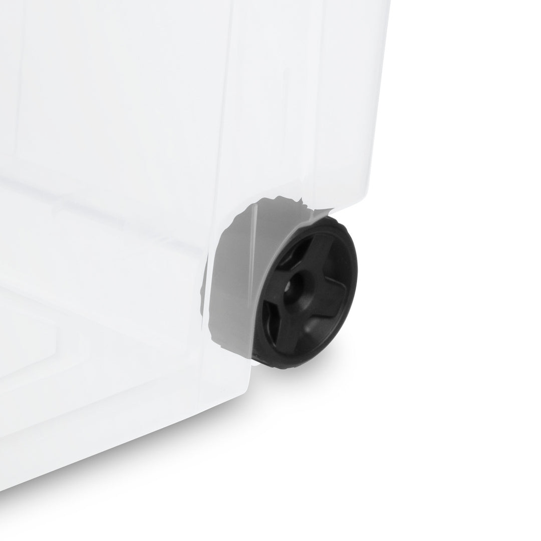 Sterilite 160 Qt Wheeled Storage Box, Large Plastic Container with Lid, 4 Pack - VMInnovations