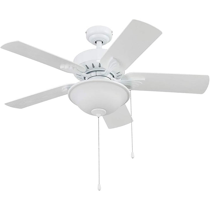 Portage Bay Viretta 42" Ceiling Fan with Light, Quiet Motor & Pull Chain, White - VMInnovations