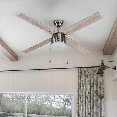 Portage Bay Chism 52" Ceiling Fan w/ Light, Quiet Motor & Pull Chain (Open Box) - VMInnovations