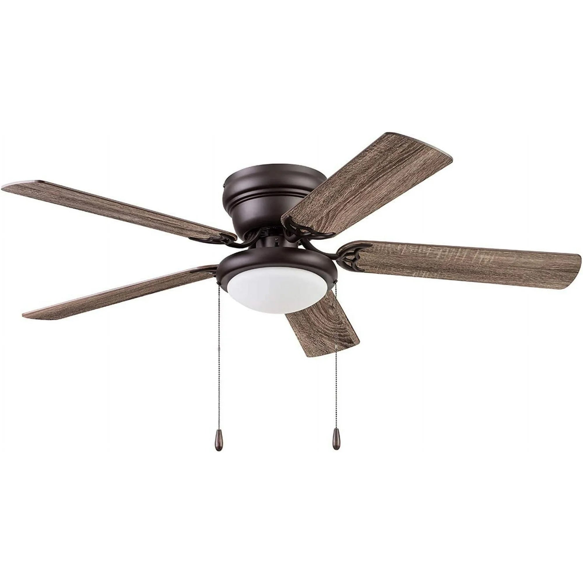 Portage Bay Cherry Hill 52" Ceiling Fan, Quiet Motor & Pull Chain, Sienna Bronze - VMInnovations