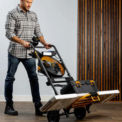 Mule 5 in 1 Mobile Workshop Hand Truck, Integrated 3 Speed Fan, 52000-31, Black - VMInnovations