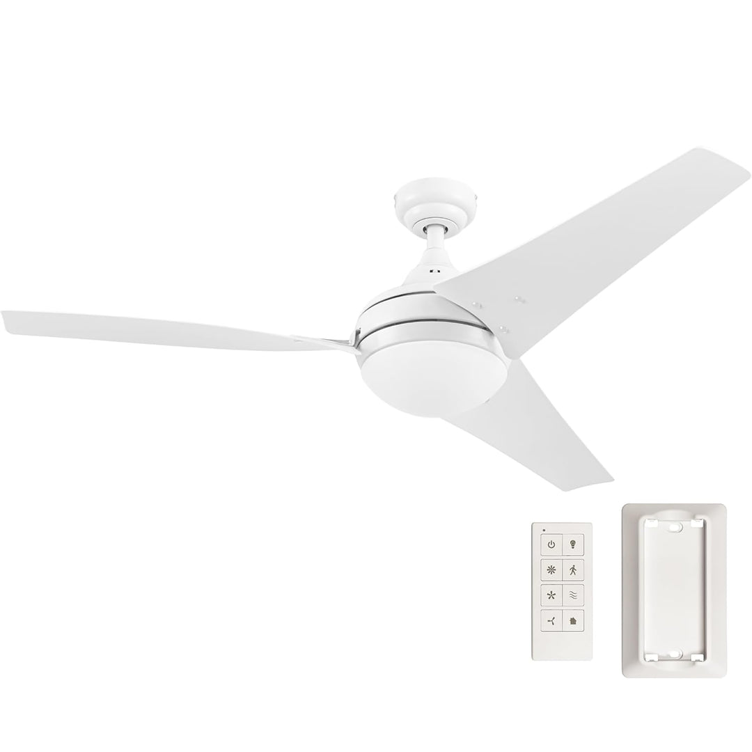 Honeywell Ceiling Fan, Quiet Motor & Remote Control, 52", Bright White(Open Box)