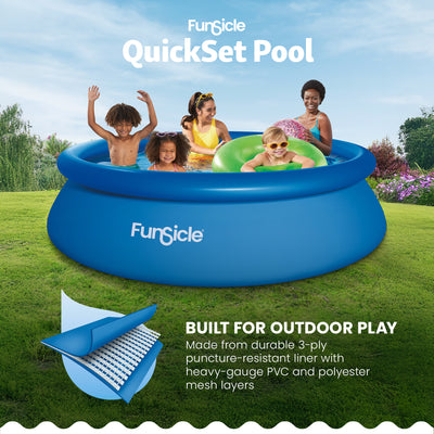 Funsicle QuickSet Inflatable Ring Top Outdoor Above Ground Pool w/Pump(Open Box)