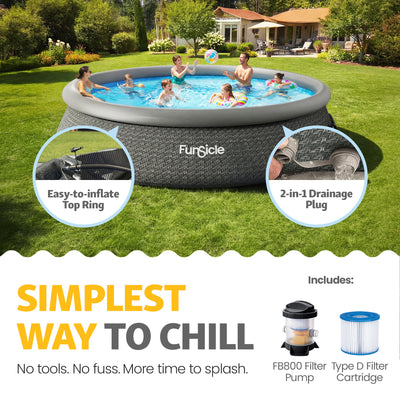 Funsicle 15' x 36" Inflatable Ring Top Above Ground Pool w/Pump (Open Box) - VMInnovations